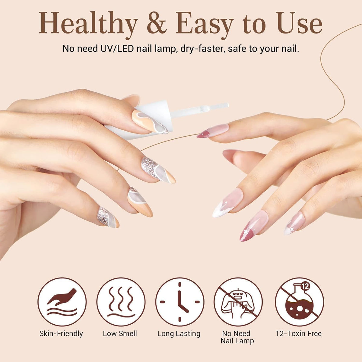 AZUREBEAUTY nail file and wooden stick arranged for precise shaping and prep