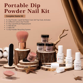 AZUREBEAUTY nail swatch set displaying neutral and glitter finishes for inspiration