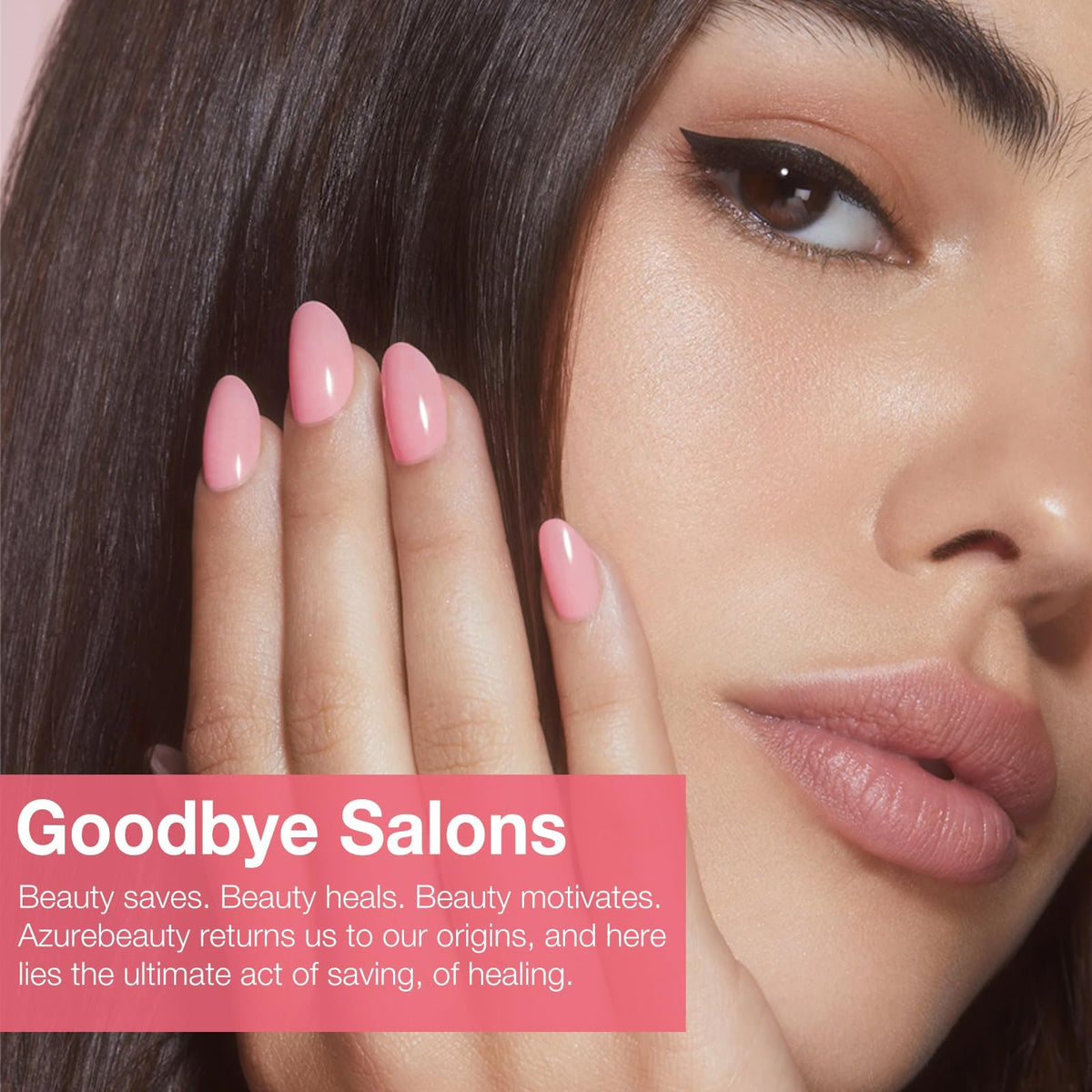 AZUREBEAUTY application shot of dipping nails demonstrating easy at-home use