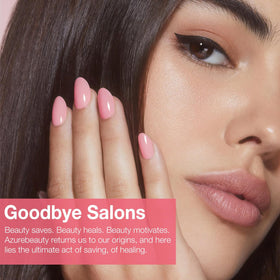 AZUREBEAUTY application shot of dipping nails demonstrating easy at-home use