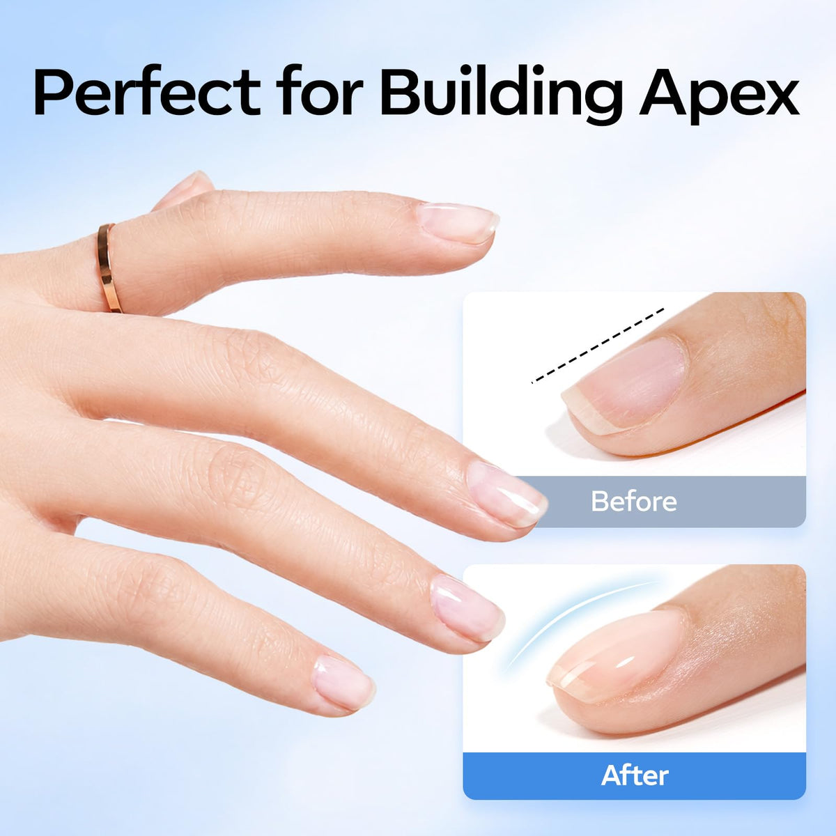 AZUREBEAUTY no‑wipe top coat swatch with high gloss demonstrating long‑lasting shine