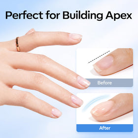 AZUREBEAUTY no‑wipe top coat swatch with high gloss demonstrating long‑lasting shine