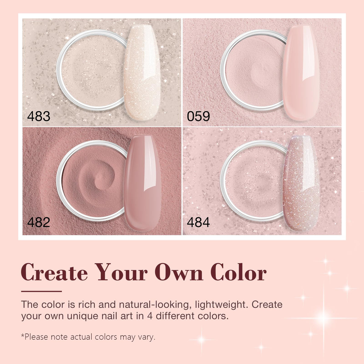 AZUREBEAUTY open kit with powders and liquids for easy at-home manicures
