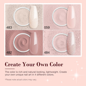 AZUREBEAUTY open kit with powders and liquids for easy at-home manicures
