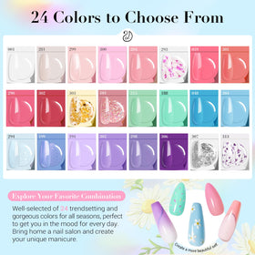 AzureBeauty powder collection of 24 macaron colors benefit: seasonal color variety