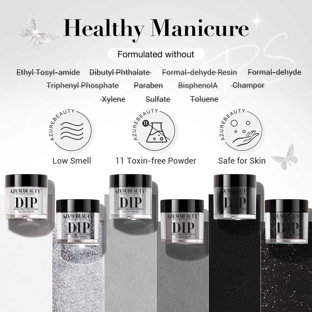 AZUREBEAUTY hand holding jars to show scale and travel-friendly kit convenience