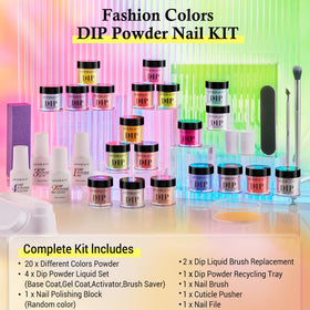 AzureBeauty step-by-step application showing easy dip process for durable nails