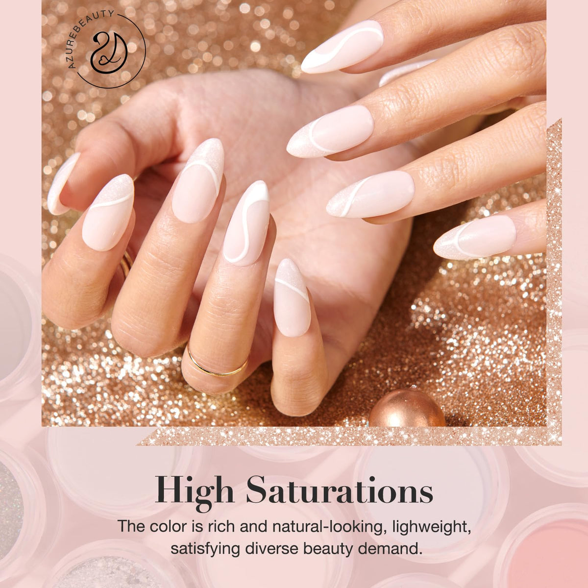 AZUREBEAUTY swatch sticks displaying six coordinated nude shades for easy selection