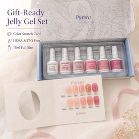 AZUREBEAUTY swatch card with bottles showing color options, quick selection