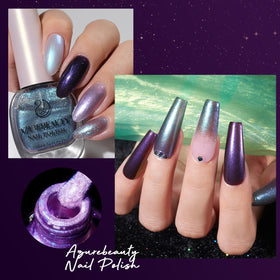 AZUREBEAUTY swatch strip showing all four purple-pink shifting shades for color selection