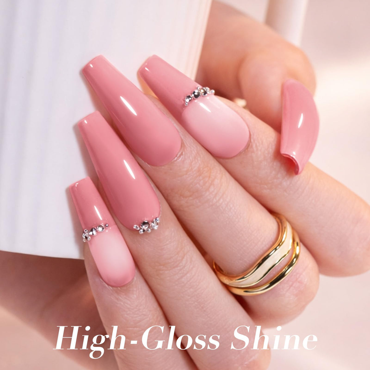 AZUREBEAUTY swatch strip showing four soft pink shades for easy color choice