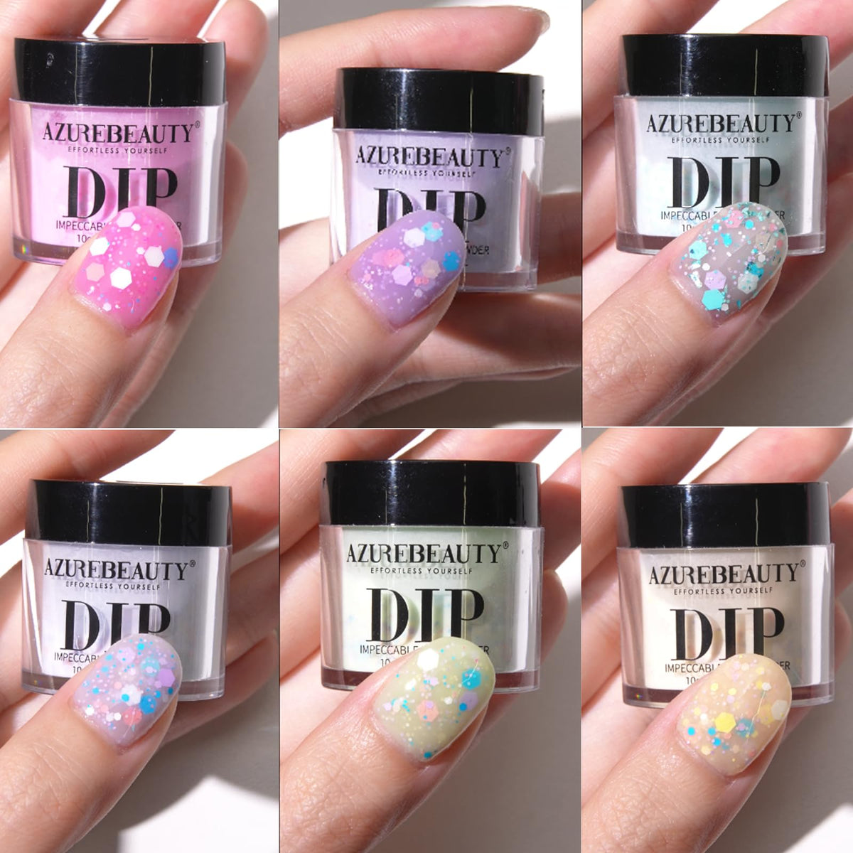 AZUREBEAUTY color swatches fan displayed, helps choose matching spring shades