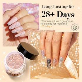 AZUREBEAUTY close-up powder texture highlighting fine shimmer and smooth blend