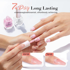 AZUREBEAUTY top coat brush stroke demonstrating high-gloss finish and chip resistance