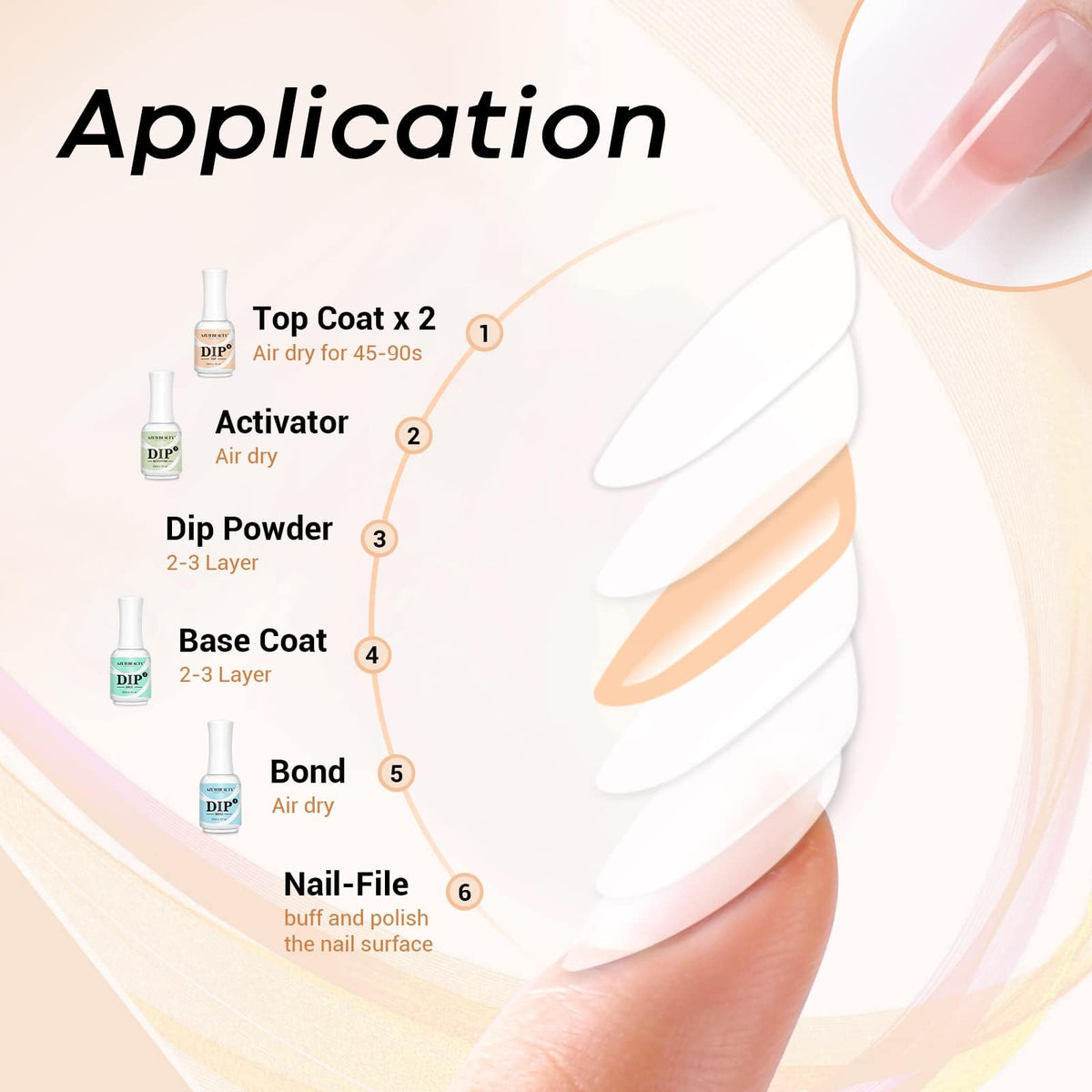 AZUREBEAUTY top coat on a salon desk conveying professional results