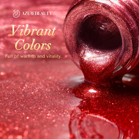 AZUREBEAUTY top coat detail on nail showing glossy, chip-resistant finish benefit