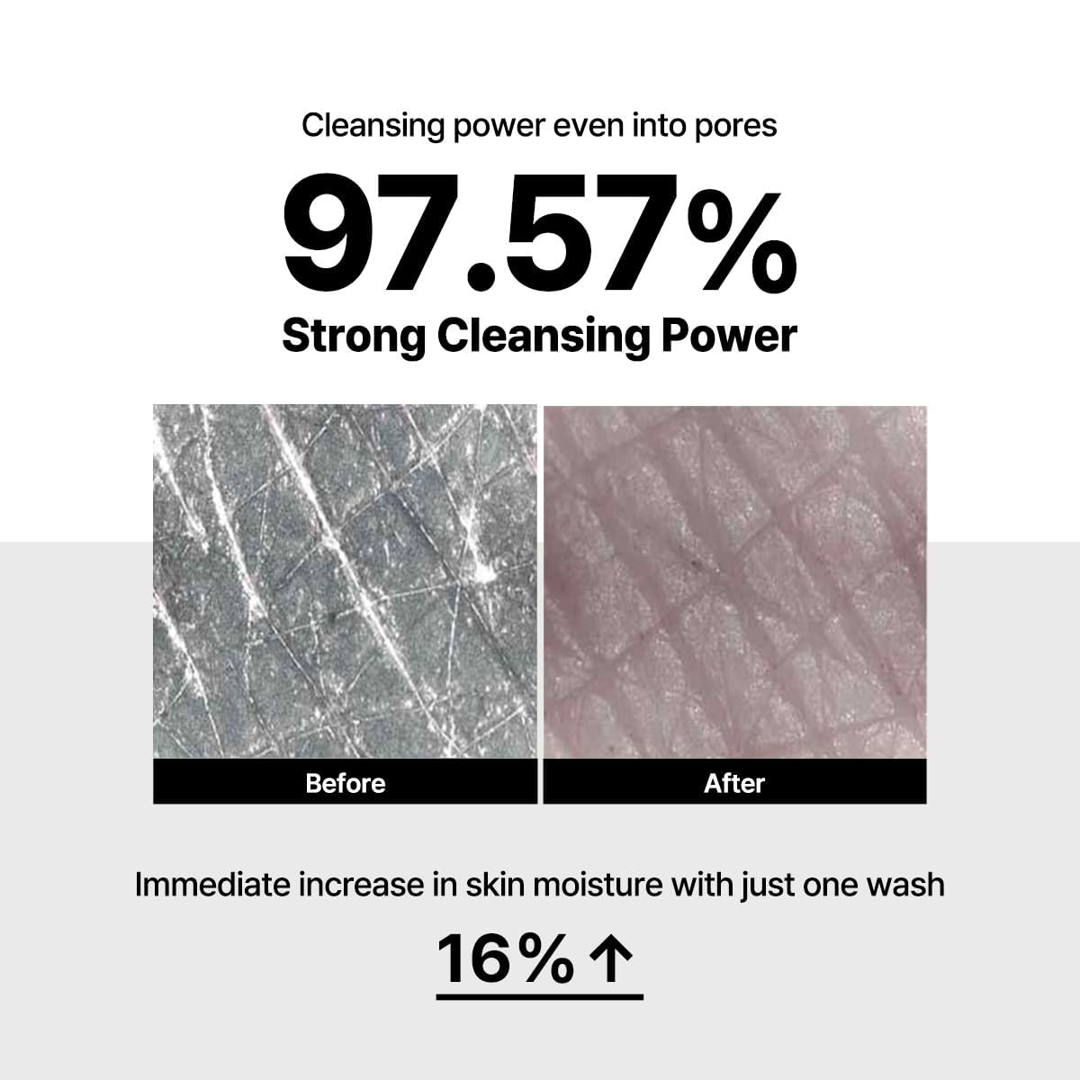 B_LAB matcha foam applied to hand illustrating cleansing action and hydration