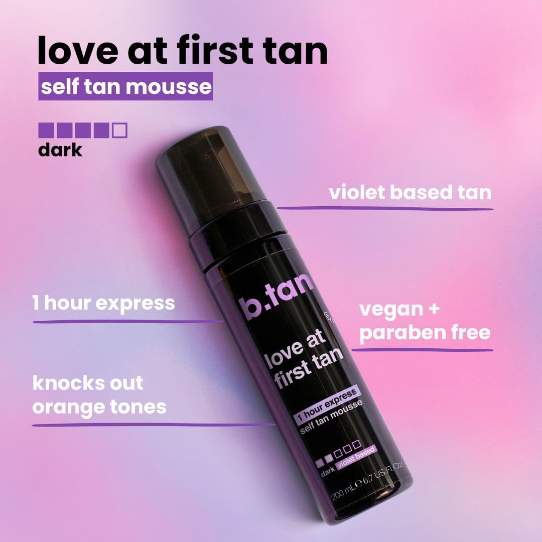 B.TAN application with mitt demonstrating smooth blending for streak-free results