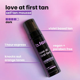 B.TAN application with mitt demonstrating smooth blending for streak-free results