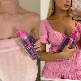 b.tan before and after arm comparison showing visible dark tan benefit