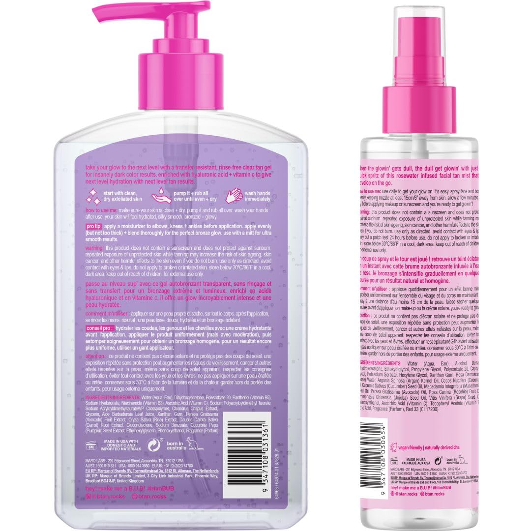 b.tan mitt applying gel for smooth, streak-free finish benefit