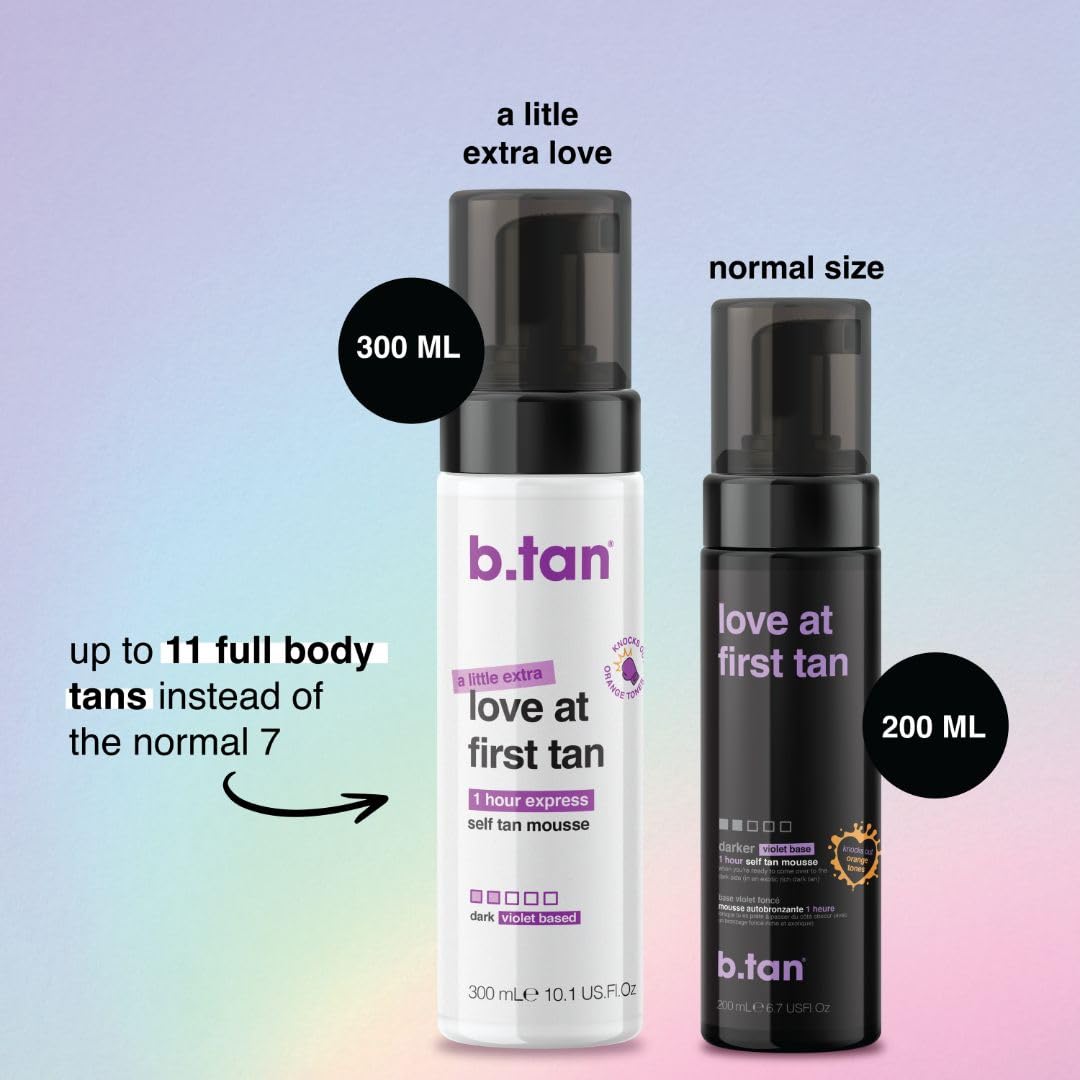 b.tan mousse texture close-up demonstrating smooth blendability benefit