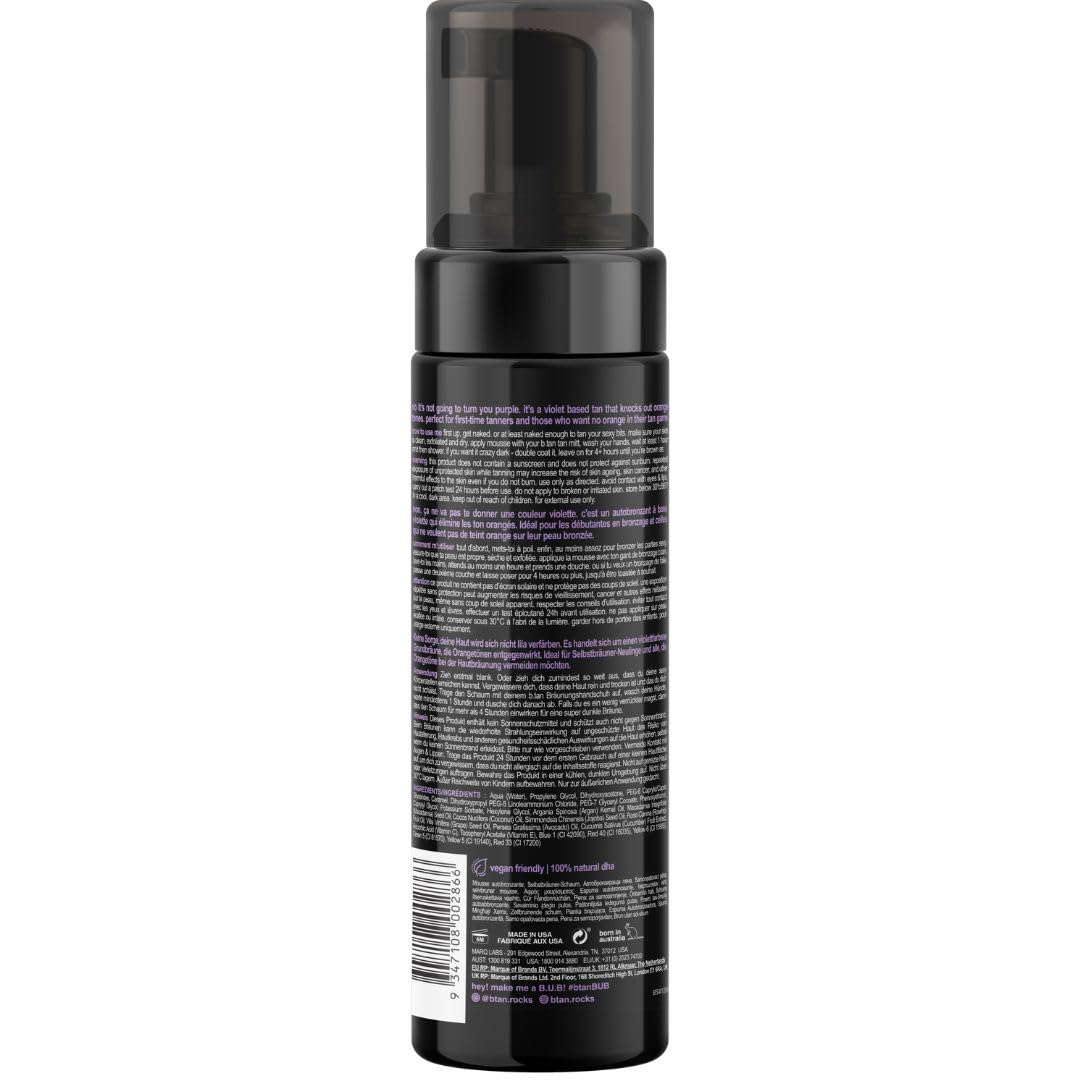 b.tan pump dispensing mousse for easy measured application benefit