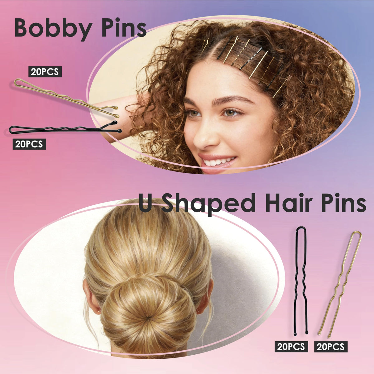 B1jounie YA duckbill and no-bend clips displayed for sectioning and precise styling
