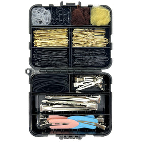 B1jounie YA storage box front view showing organized hair accessories for travel