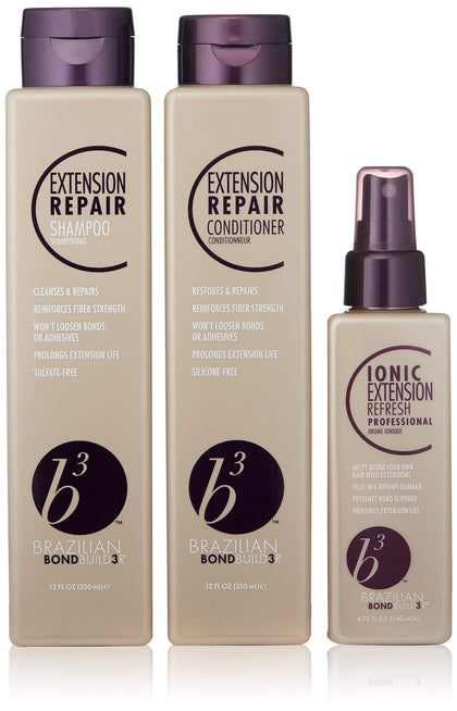 B3 Brazilian Bondbuilder front packaging showing kit benefits and full-size bottles