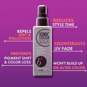 B3 BRAZILIAN BONDBUILDER Ionic Colour Lock spray in use to seal color