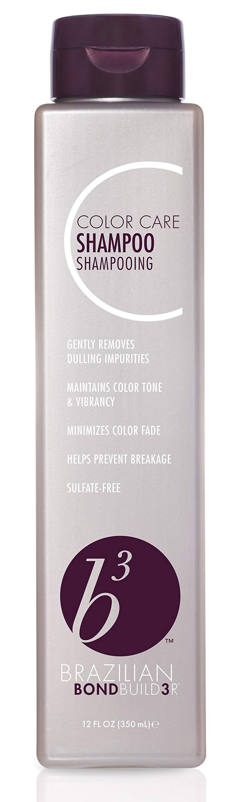 B3 Brazilian Bondbuilder shampoo front packaging showing bottle for gentle color care