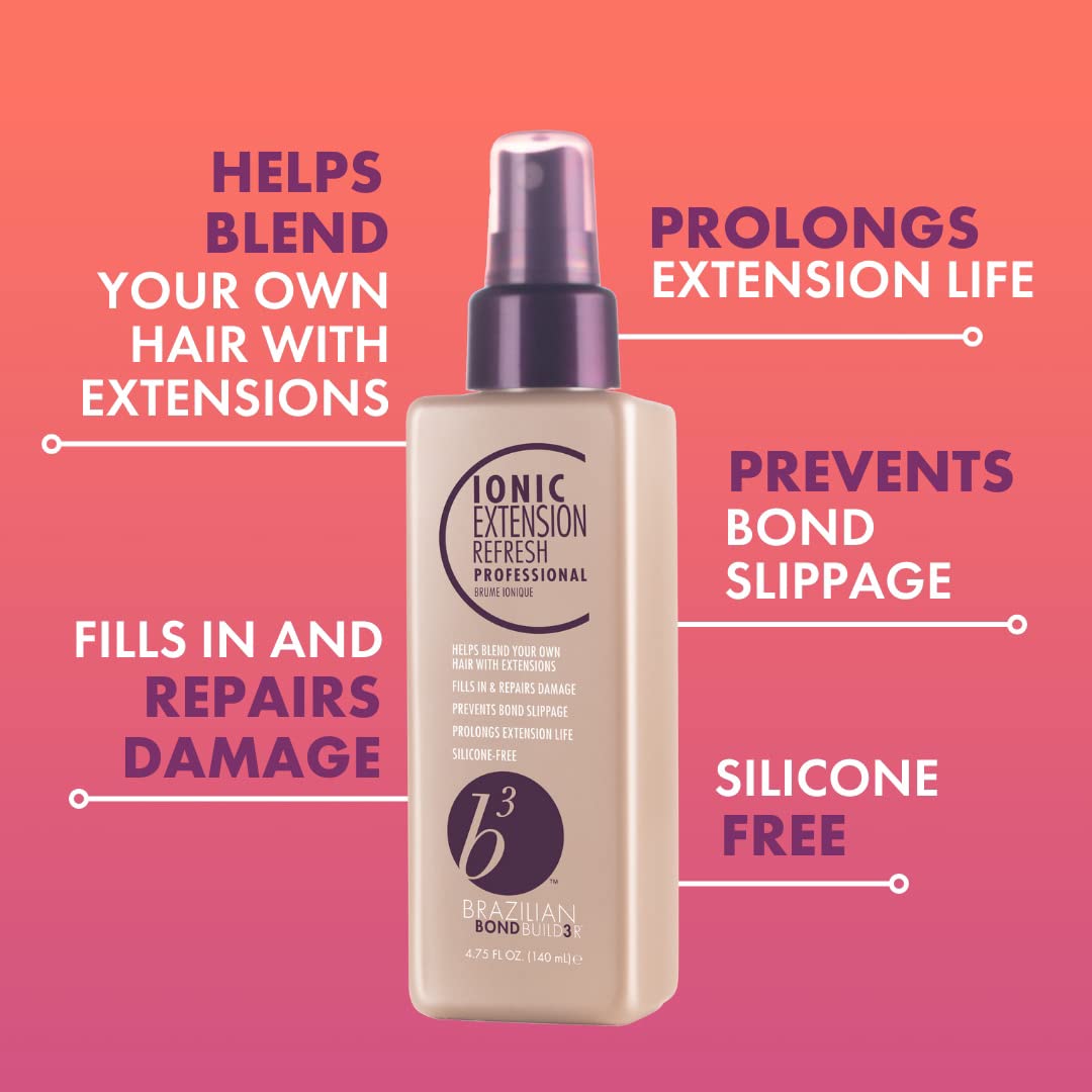 B3 ionic color-lock spray in use smoothing hair and helping color longevity