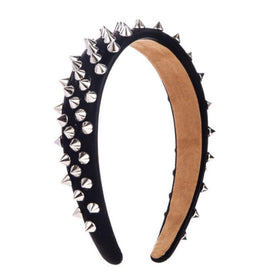BaBakiak front view studded headband showing edgy style and instant outfit impact