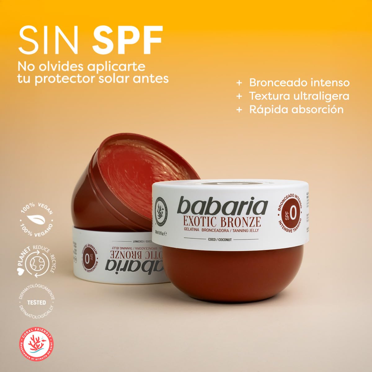 Babaria close-up of gel texture highlighting smooth, fast-absorbing formula