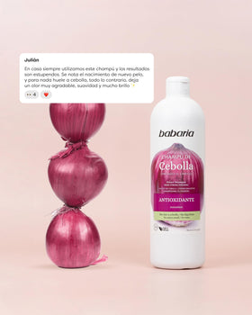 Person using Babaria shampoo in shower demonstrating cleansing action
