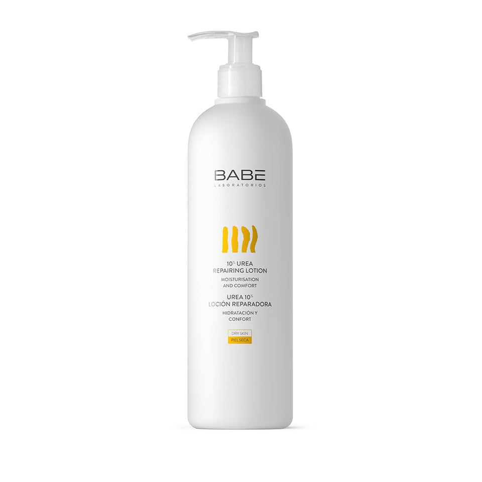 LABORATORIOS BABE front packaging shows 500ml bottle for intensive hydration benefit