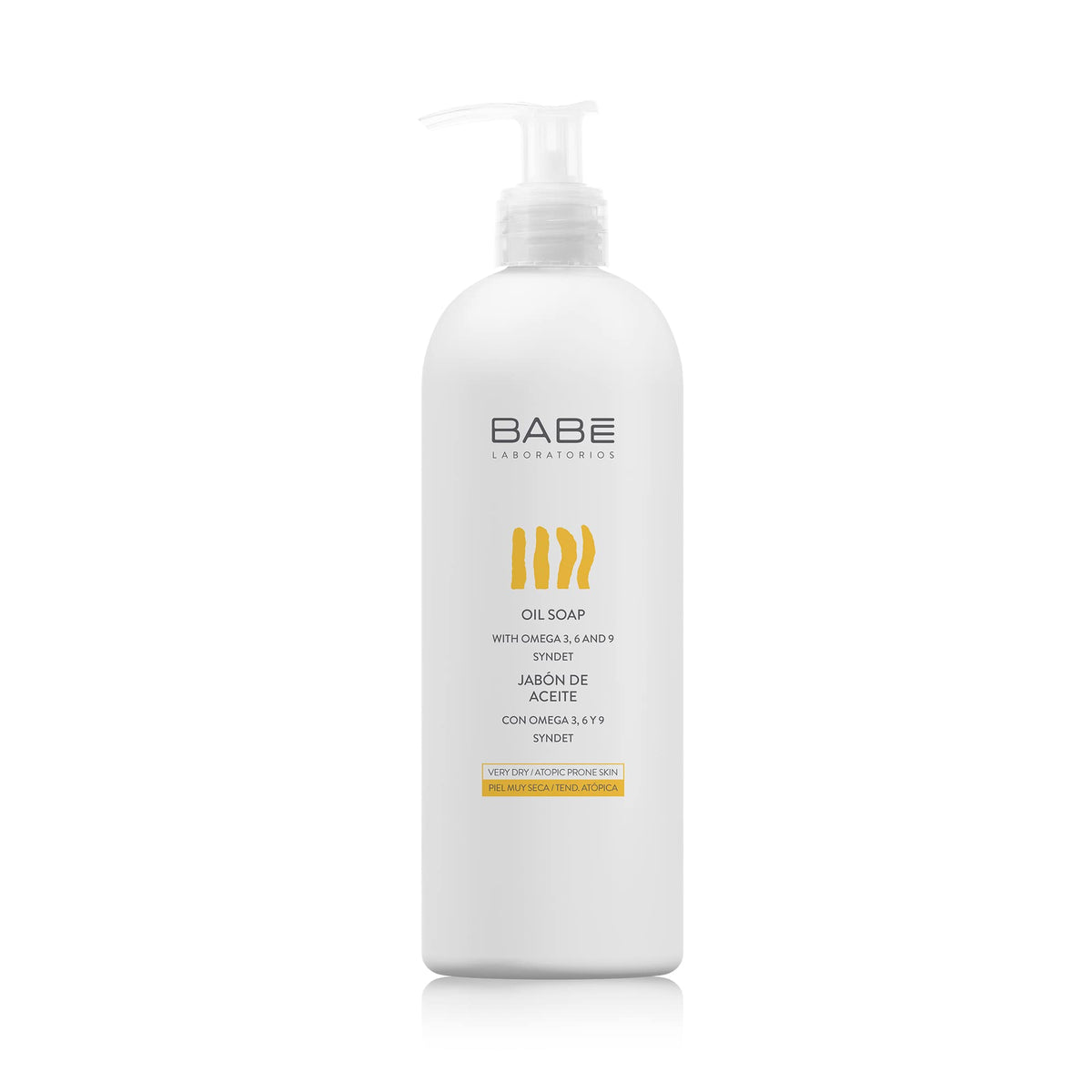 LABORATORIOS BABE front bottle showing product and gentle cleansing benefit