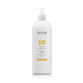 LABORATORIOS BABE front bottle showing product and gentle cleansing benefit