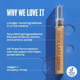 BABE ORIGINAL clear serum texture close-up highlighting lightweight, non-greasy finish