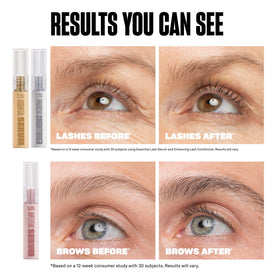 Babe Original enhancing lash conditioner texture on fingertip showing lightweight nourishment benefit