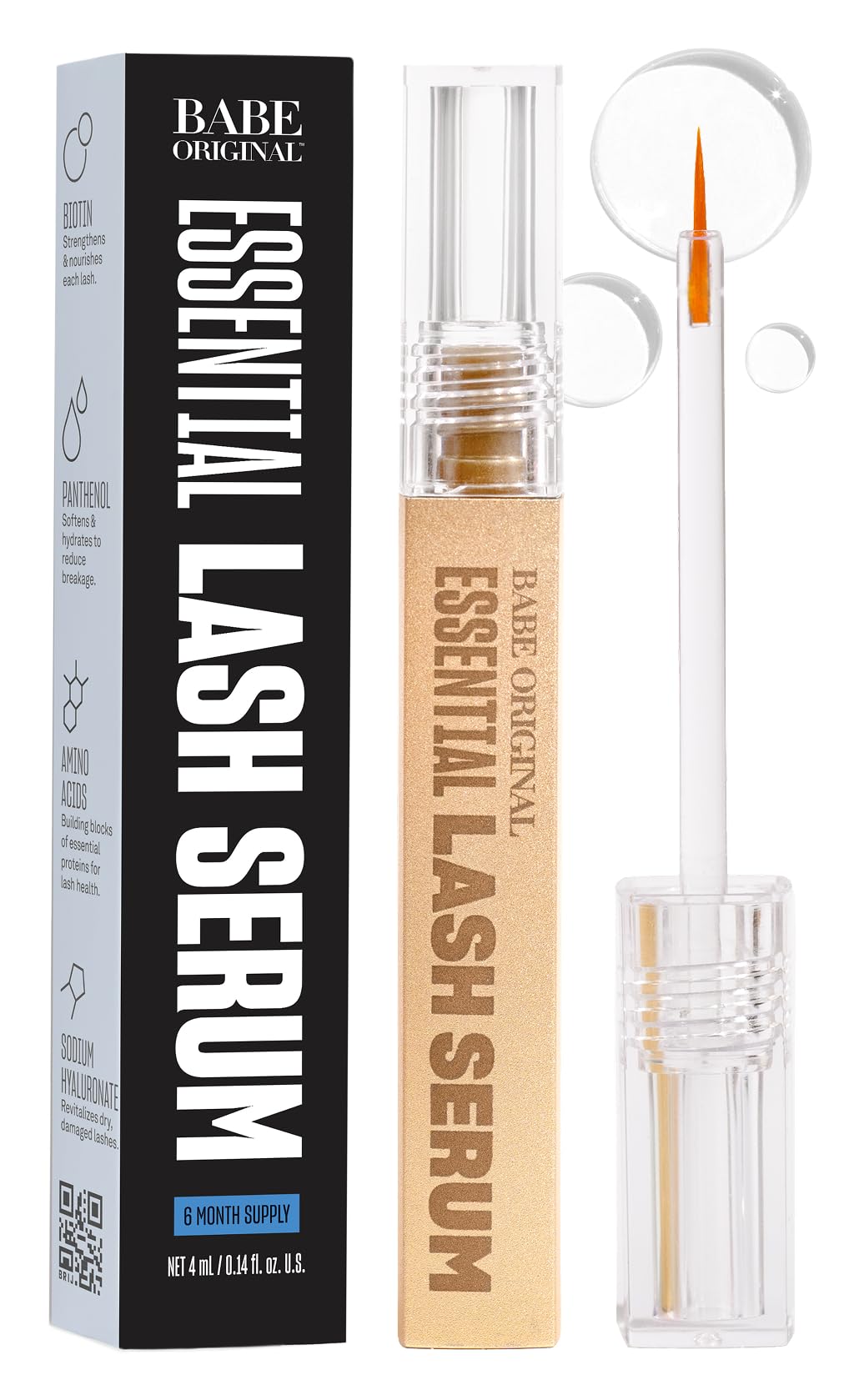 BABE ORIGINAL front packaging showing product and benefit of fuller-looking lashes