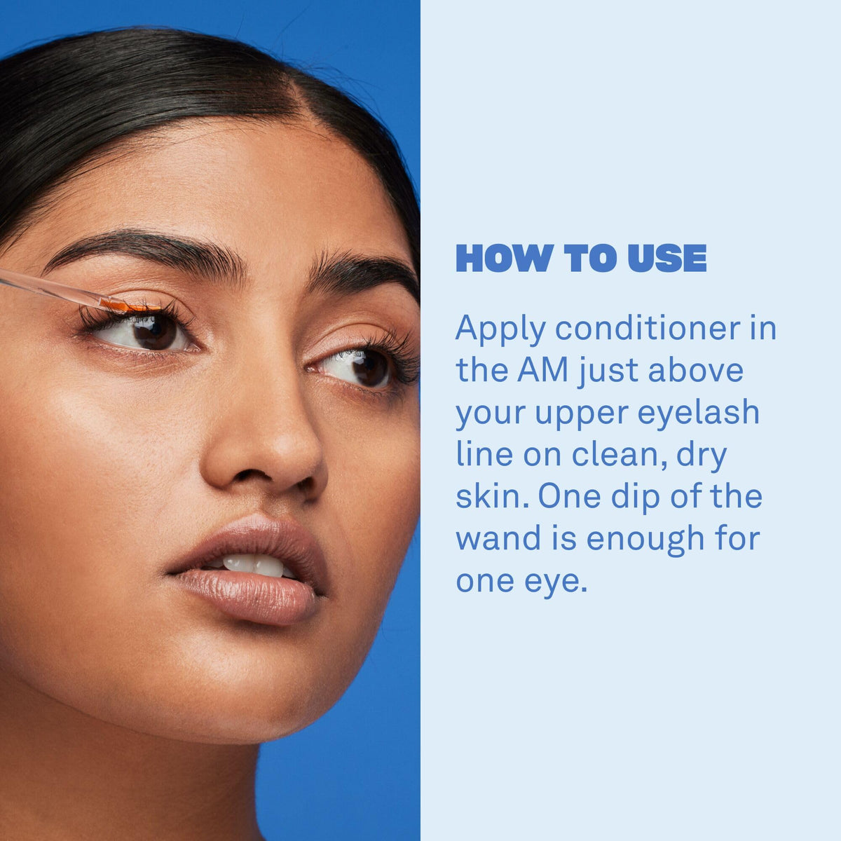 Babe Original in-use on upper lashline showing easy, mess-free application