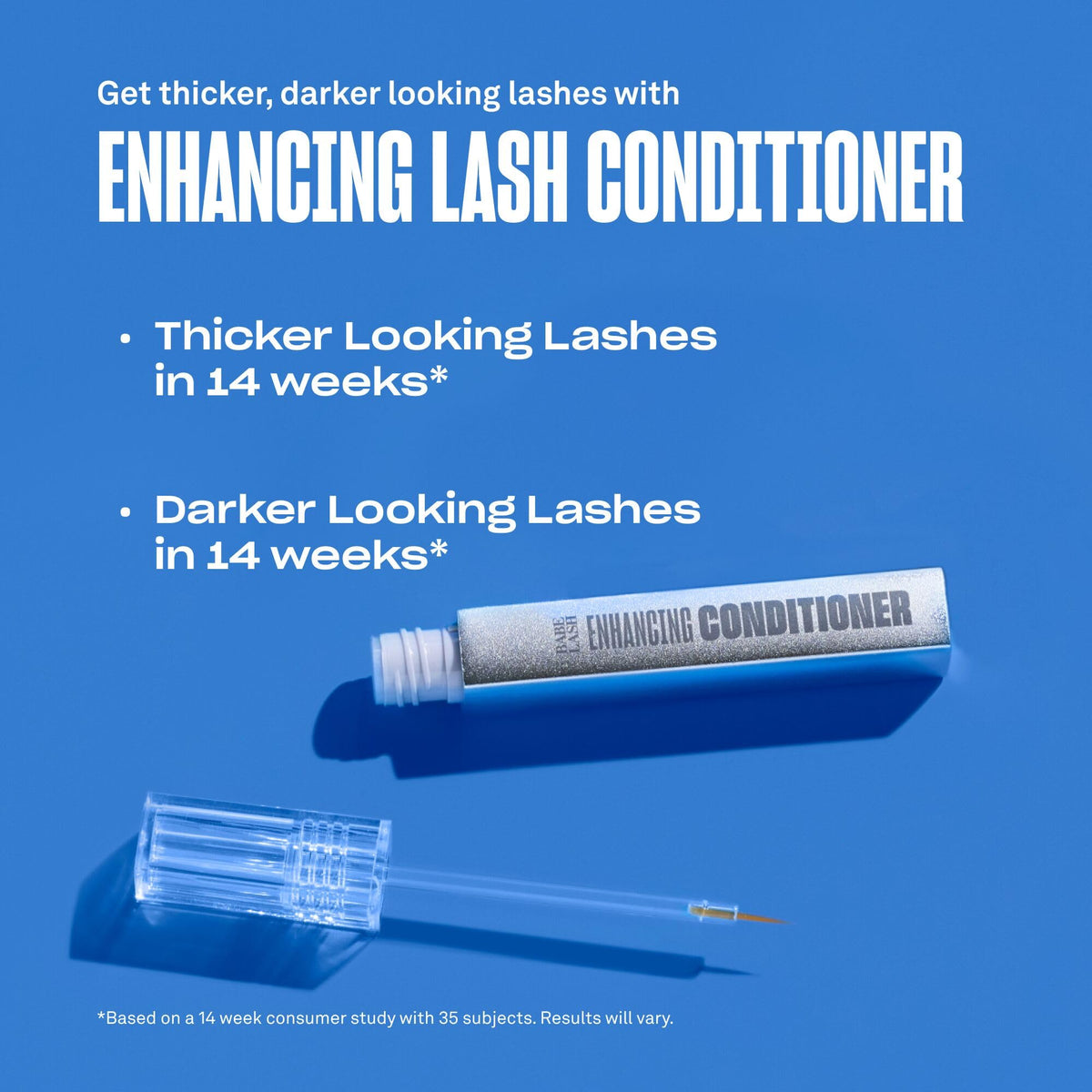Babe Original lash before-and-after mockup illustrating fuller-looking lashes