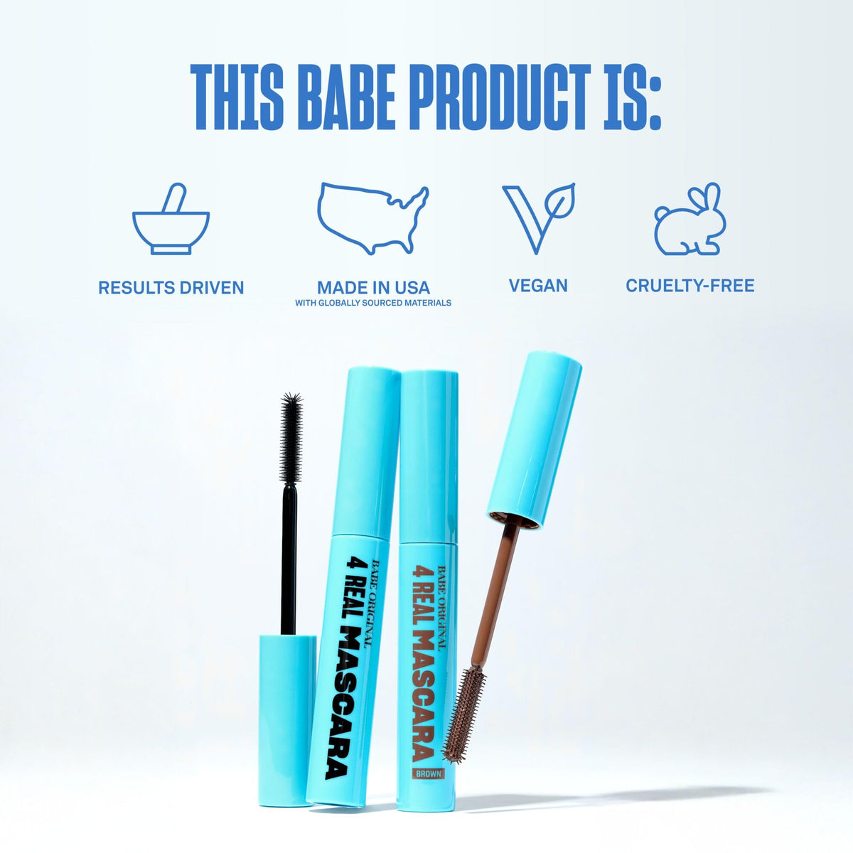 BABE ORIGINAL tube held in hand for size comparison and travel-friendly convenience
