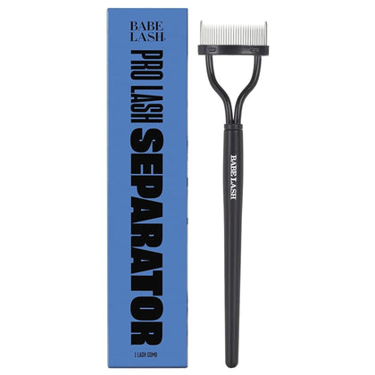 BABE ORIGINAL front view showing compact stainless-steel lash comb and handle