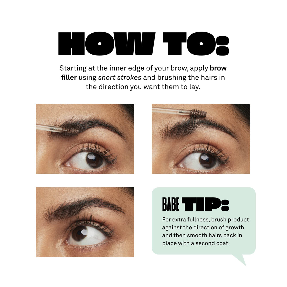 BABE ORIGINAL gel texture with visible fibers for instant brow volume