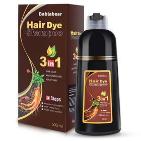 bablabear front packaging chestnut brown 500ml shows full bottle and benefits