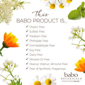 Babo Botanicals soothing gel applied to child’s arm to cool and hydrate skin