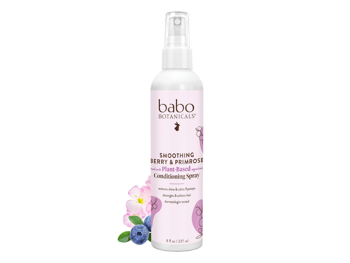 Babo Botanicals front bottle label showing product benefit and size